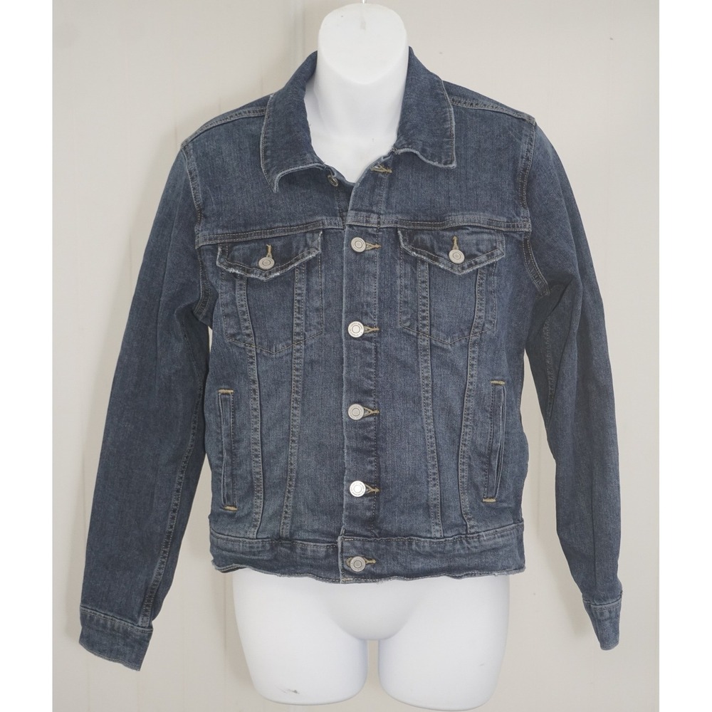 Lucky Brand Size M Blue Denim The Tomboy Trucker Jacket